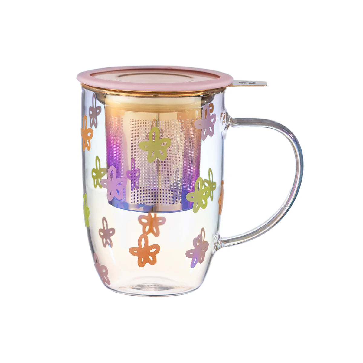 MUG BHORO DESIGN FLOWERS IRIDISCENTE 470ML ADAGIO