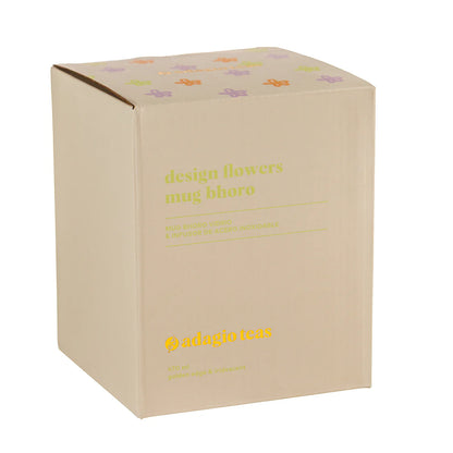 MUG BHORO DESIGN FLOWERS IRIDISCENTE 470ML ADAGIO