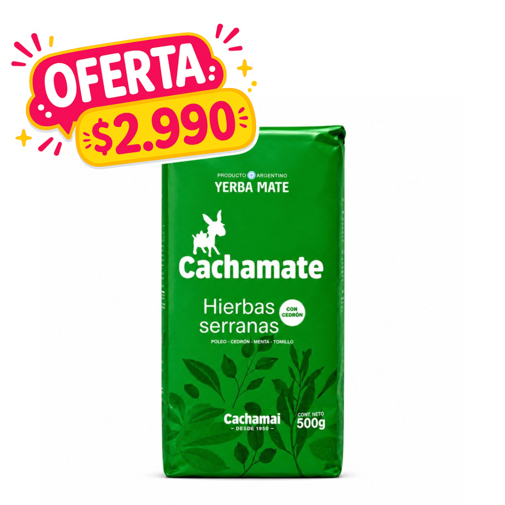 YERBAMATE CACHAMATE HIERBAS SERRANA 500GR