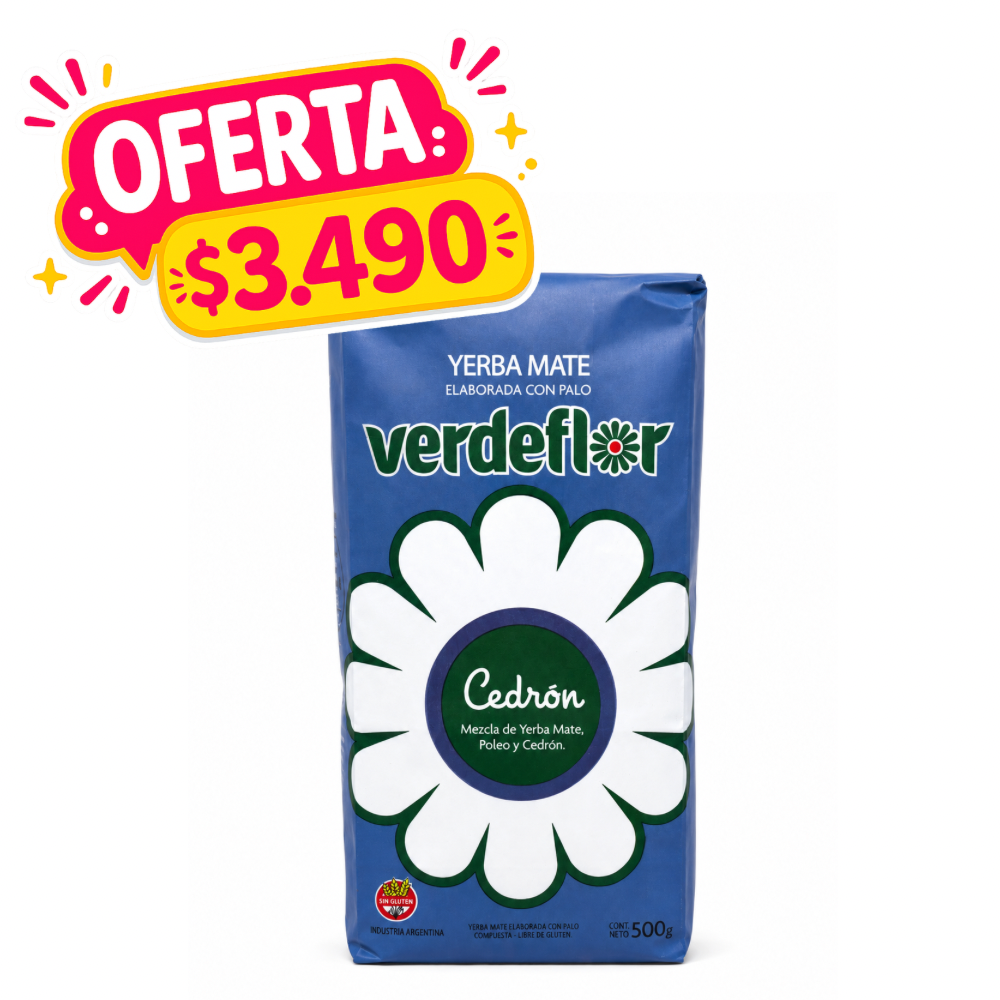 YERBA MATE VERDEFLOR CEDRON 500GR
