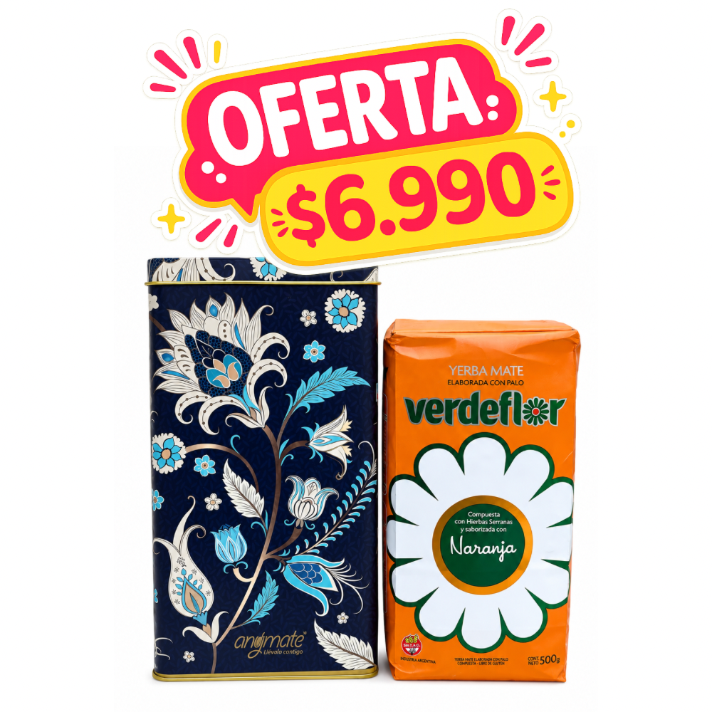 PACK YERBATERA + VERDEFLOR NARANJA 500GR