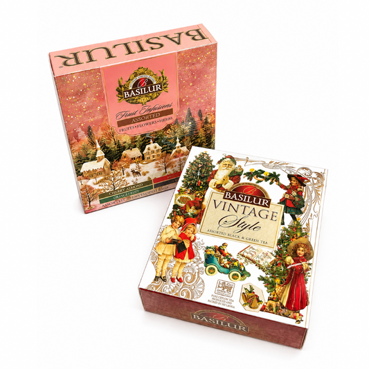 CAJA INFUSIÓN NAVIDAD 40 UND + CAJA VINTAGE STYLE 40 UND BASILUR
