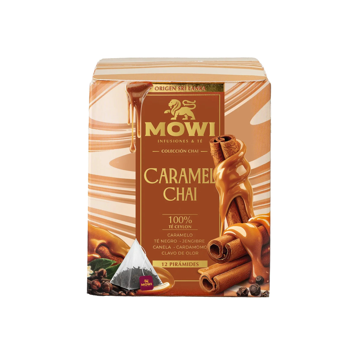 CAJA CARAMEL CHAI MOWI 12 UND BASILUR