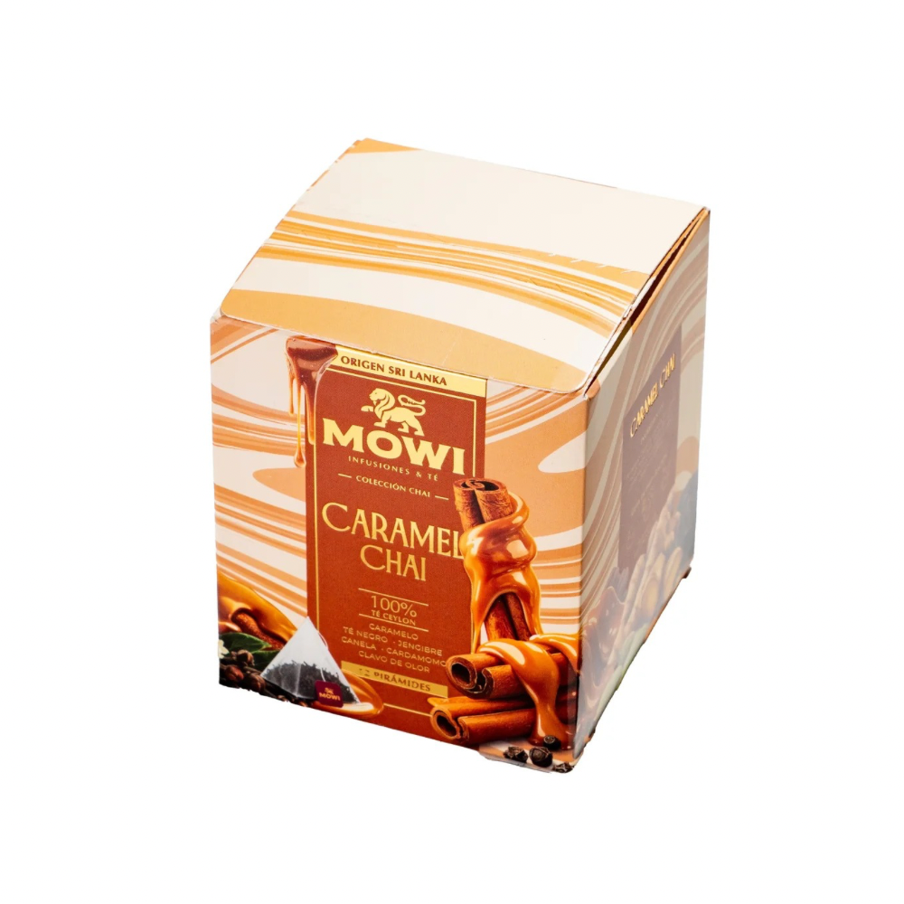 CAJA CARAMEL CHAI MOWI 12 UND BASILUR