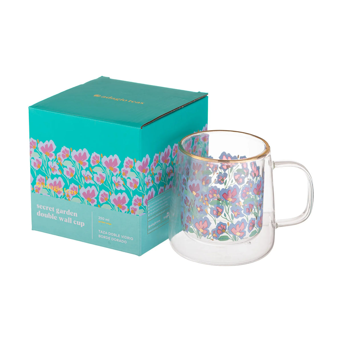 TAZA DOBLE VIDRIO SECRET GARDEN 250 ML ADAGIO