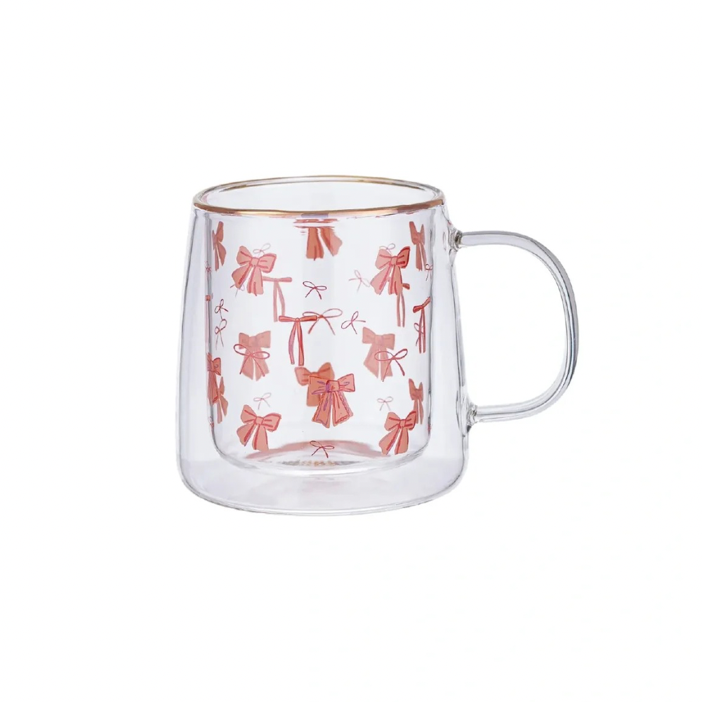 TAZA DOBLE VIDRIO PINK RIBBONS 250 ML ADAGIO