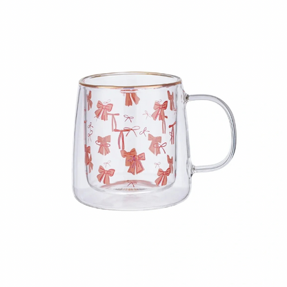 TAZA DOBLE VIDRIO PINK RIBBONS 250 ML ADAGIO