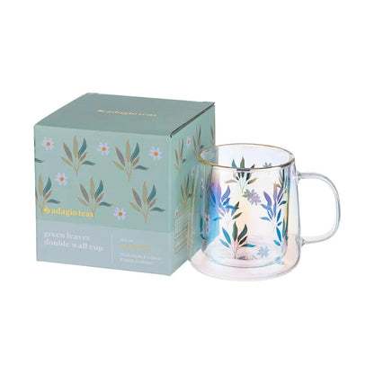 TAZA DOBLE VIDRIO FLOWERS & GREEN LEAVES 250 ML ADAGIO