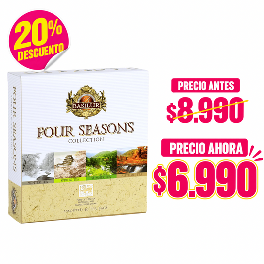 CAJA VARIEDAD CUATRO ESTACIONES BASILUR 40 BOLSAS