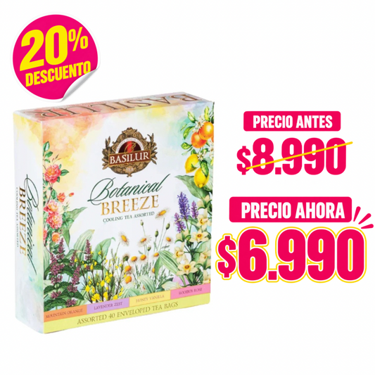 CAJA BOTANICAL BREEZE BASILUR 40 BOLSAS