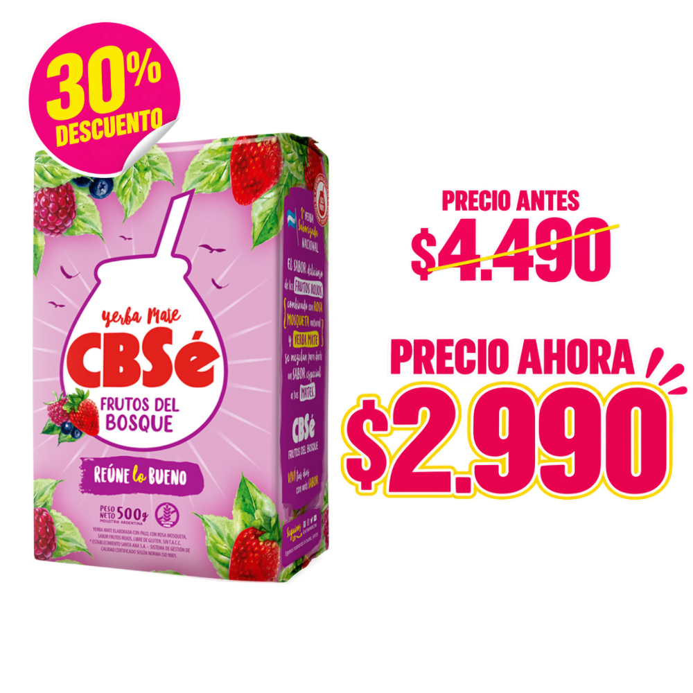 YERBA MATE FRUTOS DEL BOSQUE CBSE 500GR
