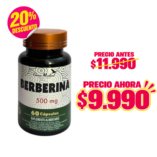 BERBERINA 60 CAPS GREEN MEDICAL