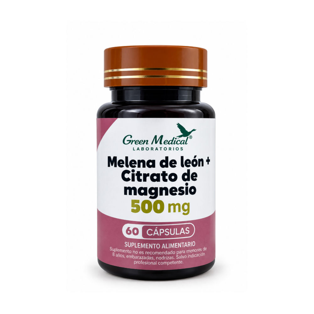 MELENA DE LEON + CITRATO DE MAG 60CAPS GREEN MEDICAL