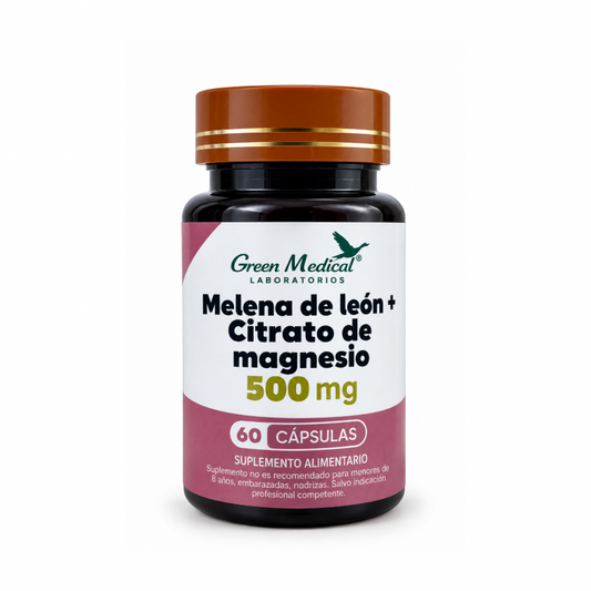 MELENA DE LEON + CITRATO DE MAG 60CAPS GREEN MEDICAL