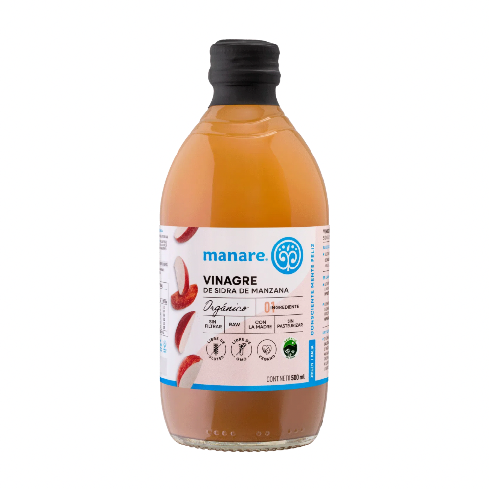 VINAGRE DE MANZANA ORGANICO MANARE 500ML