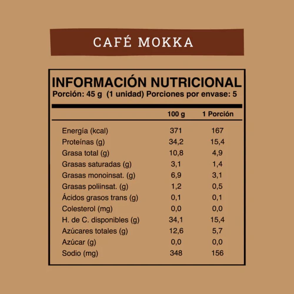 BARRA PROTEINA CAFÉ MOKKA WILD PROTEIN 5UND