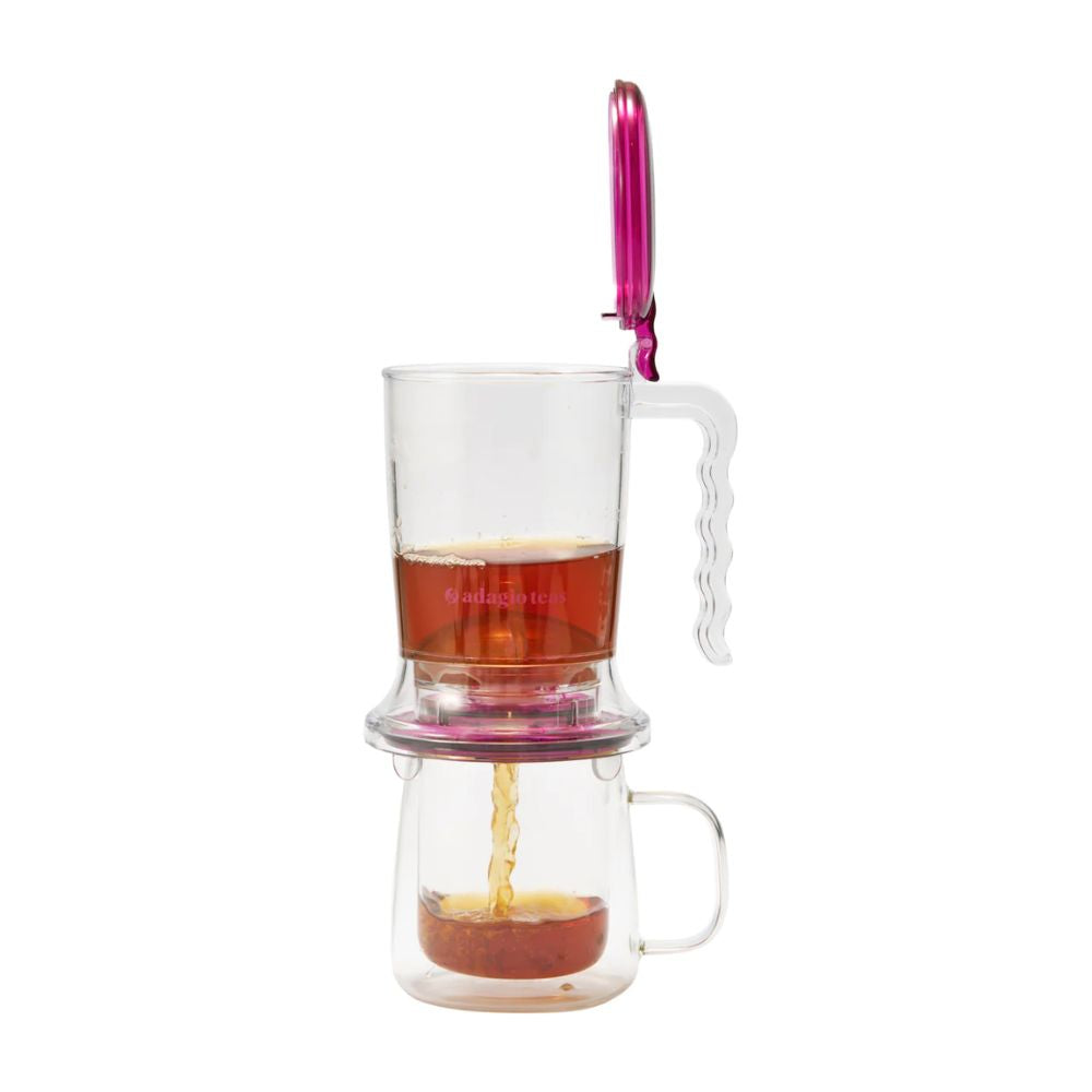 TETERA INGENUITEA TRANSPARENTE FUCSIA ADAGIO 450ML