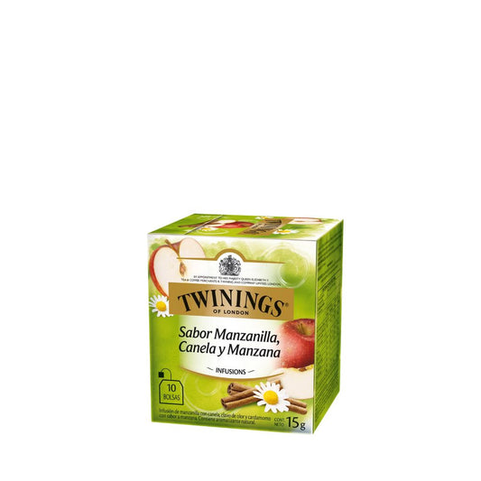 INFUSION MANZANILLA CANELA MANZANA TWININGS 10 BOLSAS