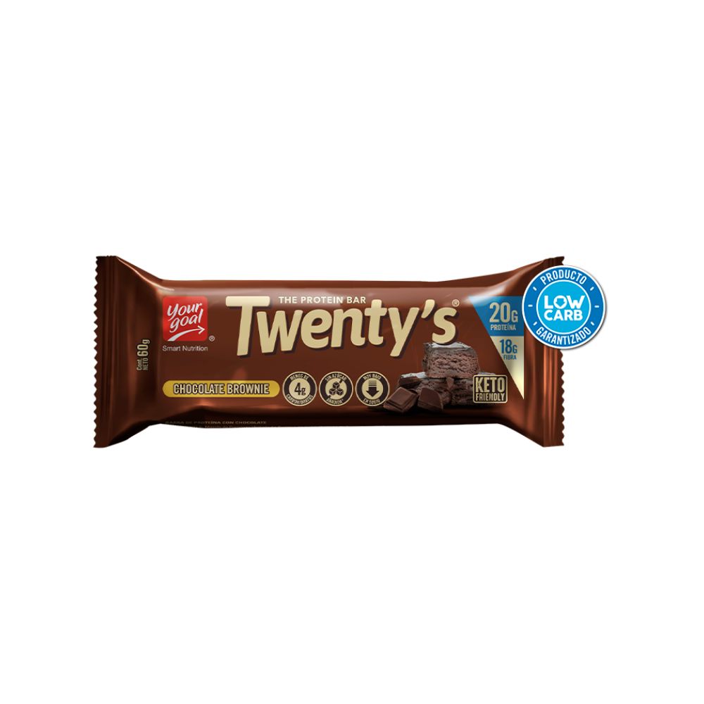 BARRA PROTEINA TWENTY´S BROWNIE CHOCOLATE YOUR GOAL 60GR