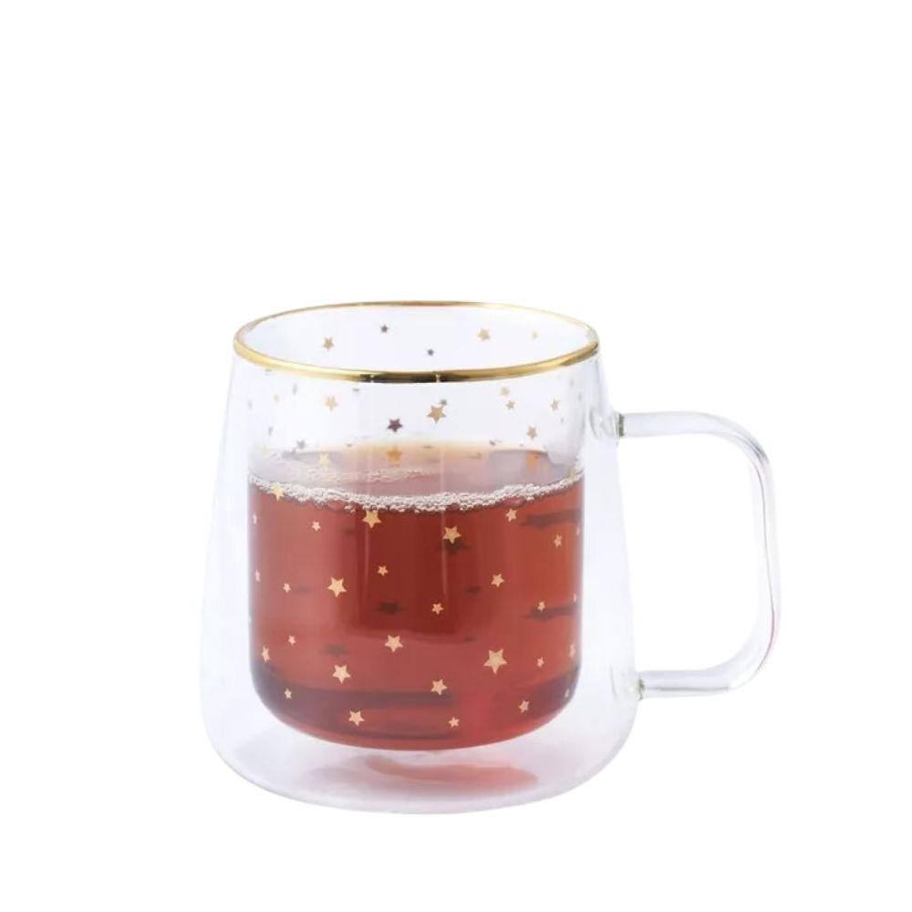 TAZA DOBLE VIDRIO ESTRELLA DORADO ADAGIO 400ML