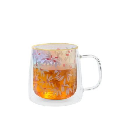 TAZA DOBLE VIDRIO FLORES BLANCAS ADAGIO 400ML