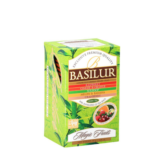CAJA VARIEDAD TE VERDE FRUTAL BASILUR 25 BOLSAS