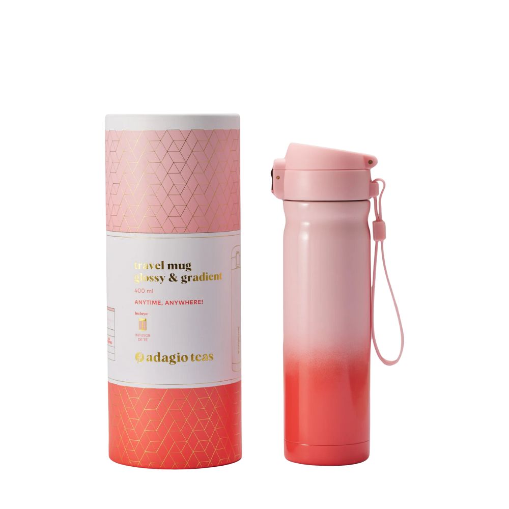 TRAVEL MUG ROSADO ROJO ADAGIO TEAS 400ML