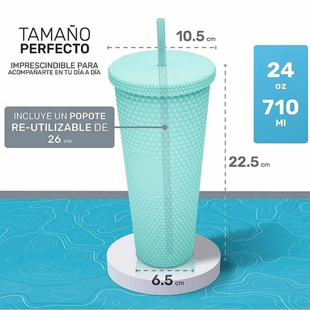 VASO TUMBLER CON BOMBILLA KEEP 710ML