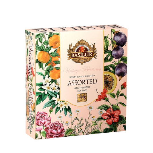 CAJA VINTAGE BLOSSOMS BASILUR 40 BOLSAS